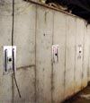 a foundation wall repaired with a wall anchor system